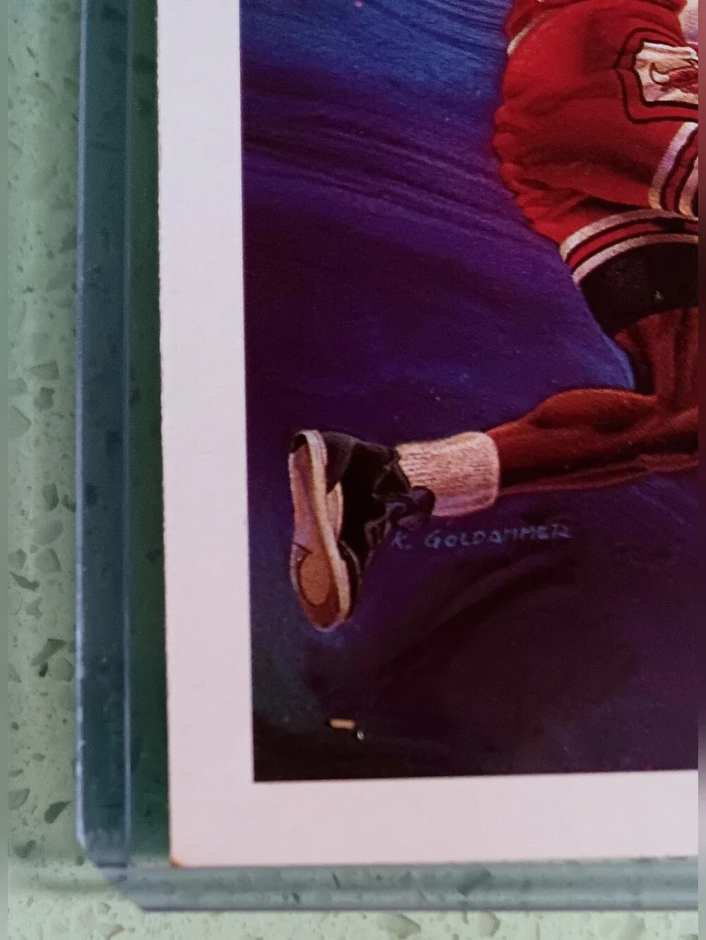 1990-91 NBA Hoops Michael Jordan Art Team Card Checklist #358 Bulls